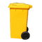 ถังขยะพลาสติกล้อพลาสติก HDPE สีเขียว 100L 120L ถังขยะพลาสติกกลางแจ้ง